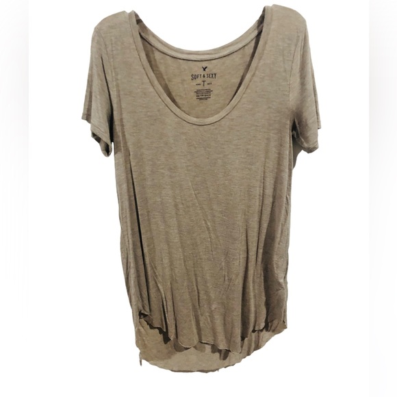 ❌sold❌AERO AMERICAN EAGLE Soft & Sexy T XS Soft Fawn Tan - Picture 1 of 6